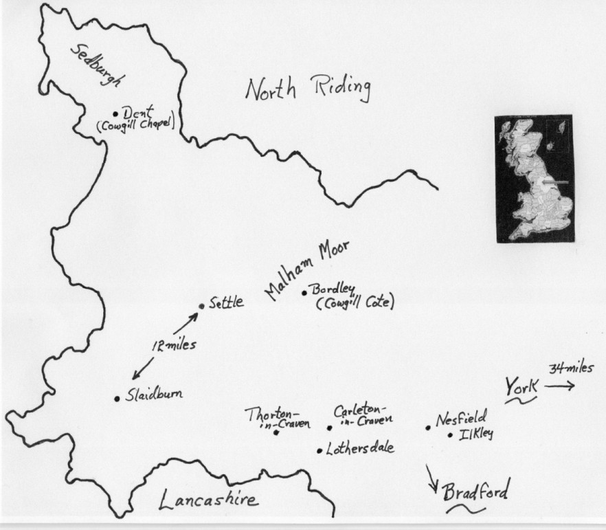 Sketchmap of West Yorkshire